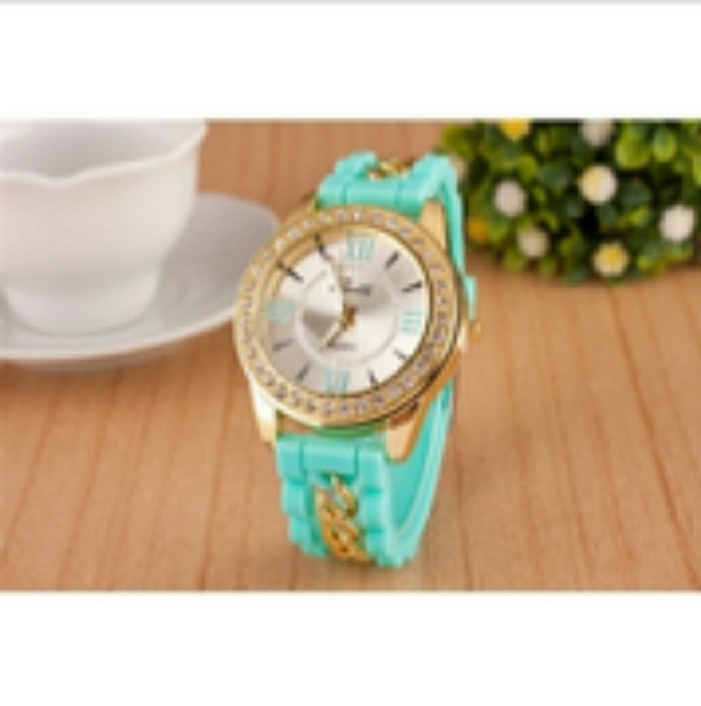 Rhinestones Quartz Classic Jelly Watch